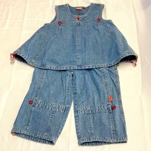Persival Girls Denim Top and Pants